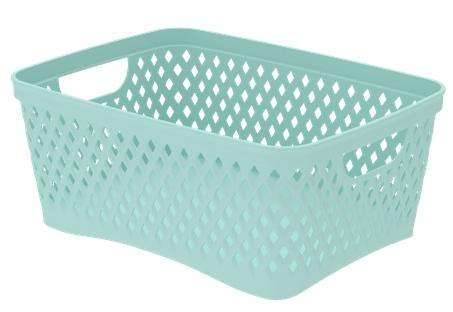 Корзинка ромбики цв.мята M 29*21*12см АП 463/88